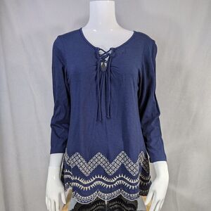 NWT Thimble & Thread Blue Blouse